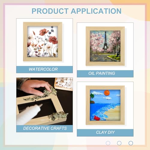 MECCANIXITY 6 Pack Wood Canvas Boards, 6x12 Inch Art Canvases Square Unfinished Wood Panel for Painting, Crafts, DIY Projects, Pouring Art - size: 6x12 Inch