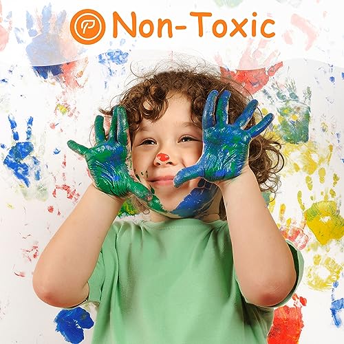 ABEIER Washable Finger Paint for Toddlers, Safe Non-Toxic, 12 Vibrant Colors (1.21fl oz), Baby Safe Paint for Hand and Feet, Mess Free Art Supplies for Kids, Preschool Learning Gifts, Ages 1-3 4 5 6+ - style: 1.21 Fl Oz (Pack of 12)