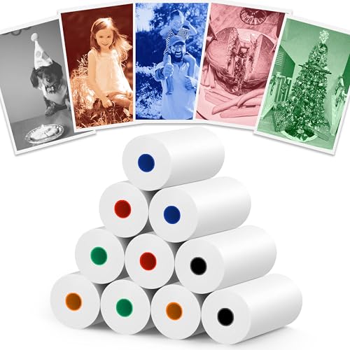 10 Rolls MIARALA 5 Vibrant Single-Color Kids Camera Paper Roll Refill | Suitable for Most Kids Instant Camera, Compatible with ESOXOFFORE/Dylanto/DUDUDRAGON/Cimizi Instant Camera, BPS/BPA-Free - size: 10 Rolls-5Color