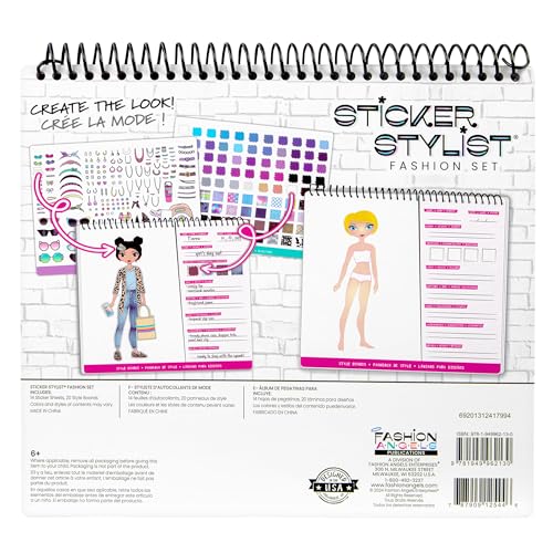 Fashion Angels Designer Kit for Girls, Fashion Activity Sticker Book with 700+ Stickers, Road Trip Essentials, Ideal for Kids Ages 6+ - style: Fashion Design