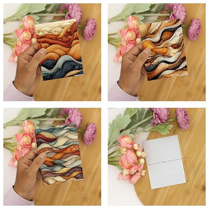 GOTO CLAY TOOLS Zentangle Transfer Paper - 6 Pcs, Transfer Paper for Polymer Clay, Earth Tone Polymer Clay Transfer Sheet for Jewelry Making ZEN-R1TP2 - color: ZEN-R1TP2