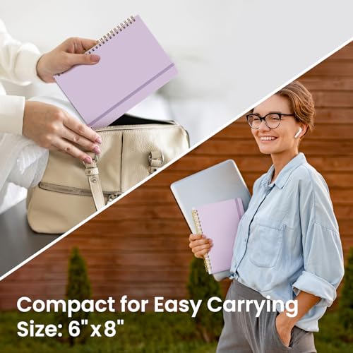 Taja Graph Spiral Journal Notebook for Women & Men, 140 Pages, Graph Paper Hardcover Notebook for Planning & Tracking, Journals for Graphing, A5(5.7" x 7.9") – Purple - color: E.Purple, style: c-Graph