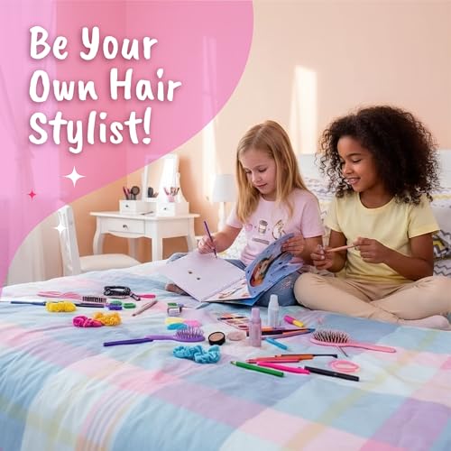BSCOOL - Drawing, Coloring & Activity Book. Create Hairstyles with Stickers and Guides. Fashion Design Sketchbook for Kids 5 and up. Little Designer Book - Fashion Design for Kids. - color: Hairstyles Design Studio
