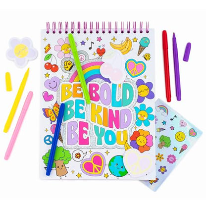 VOTUM Sketch Book: Personalized Artist Sketchbook: Sketching, Drawing and Creative Doodling. Notebook and Sketchbook to Draw and Journal with Stickers and Markers (Groovy) - color: Groovy Feeling Pro Sketchbook
