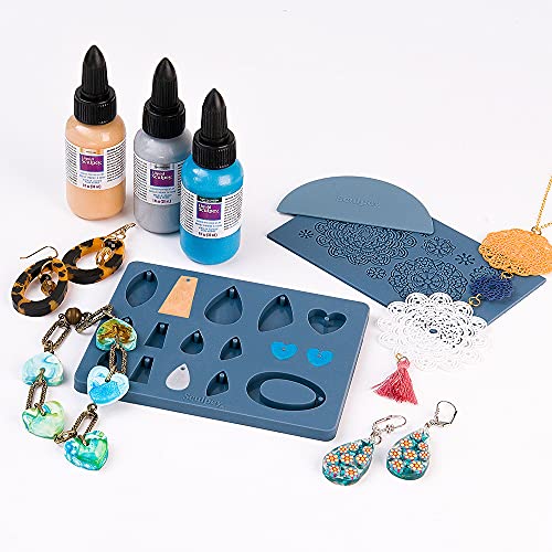 Polyform Liquid Sculpey Liquid Polymer Oven-Bake Clay, Translucent, 2 oz. bottle, Great for jewelry, holiday, DIY, mixed media, window clings, home décor and more! Great for beginners to artists!