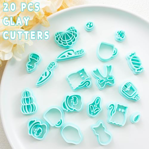 Tainsky Halloween Clay Cutters - 20 Shapes for Polymer Jewelry & Earrings (A) - color: Set A