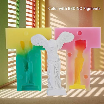 BBDINO Silicone Mold Making Kit 20A, Clear Liquid Platinum Silicone 2 Gal. | 1A:1B Mixing -Self Degassing -4 Hrs Quick Cure -Flexible & Firm Well Balanced -Ideal for Resin/Soap/Silicone Molds Making - size: 282 Oz