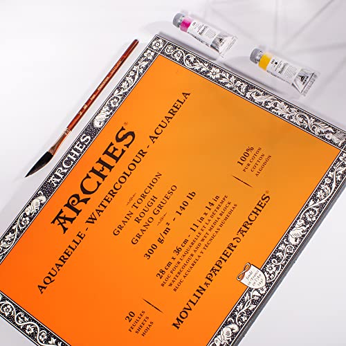 Arches Watercolor Paper Block, Rough, 11" x 14", 140 Pound - size: 11"x14", style: Rough