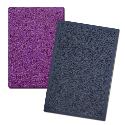 Butterflies Polymer Clay Texture Sheets Mats for Polymer Clay Earrings Making Sparkle Butterfly Texture Impressions DIY Tools for Pottery Earrings Jewelry Making DIY Craft Supply