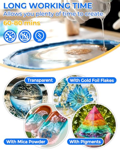 INCLY Deep Pour Epoxy Resin 3 Gallon Kit, 2 to 4 Inch Depth Deep Pour Resin, High Gloss & Bubbles Free for Art Craft River Table, Wood Filler, Bar Top, Coating, Casting, Self Leveling Epoxy Resin 2:1 - size: 3 GALLON