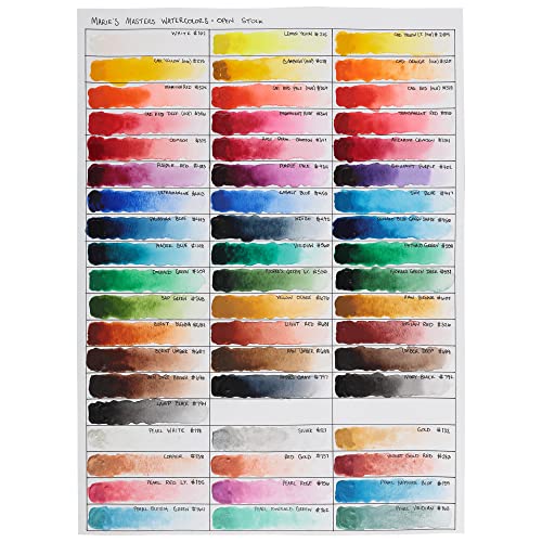 Marie's Masters Quality Watercolor Paint - Emerald Green, 9 mL - Concentrated Color, Pure Pigments, High Lightfastness Ratings - color: Emerald Green