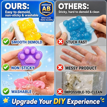 Carolart Squishy Making Kit, DIY Squishies Maker, Craft Kits for Kids | DIY squishy toys with fast curing nonsticky material, STEM arts & crafts activity kit, gift for girls and boys ages 6-12