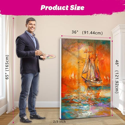 Stretched Canvas for Painting, 2Pack 36X48 Large Canvas for Painting, 15 Oz Triple Primed 2/3" Profile Cotton Professional Artist Quality Blank Canvas,Ready to Paint, Art Supplies for Acrylic, Oil - size: 2PK 36x48