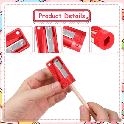 6 Pack Carpenter Pencil Sharpener, Manual Woodworking Pencil Sharpeners Portable Woodwork Pencils Cutter Narrow Sharpening Tool for Woodworking Tool