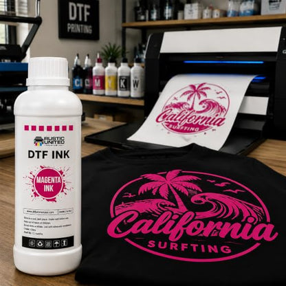 DTF Film Magenta Ink 500ml - Premium Heat Transfer Direct to Film Ink for DTF Printer L1800 XP600 I3200 ET-8550 XP15000 R1390 ET-4800 ET-2800 L800 - color: Magenta, size: 500ml
