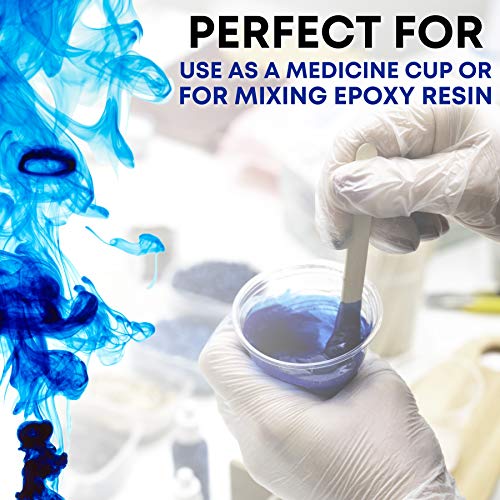 [1000 Pack - 1oz] Epoxy Resin Mixing/Medicine Cups with 400 Bonus Mixing Sticks - 1 Ounce Graduated Plastic Cups (10 Sleeves) - EpoxyStix - size: 1000ct with 400 Stir Sticks