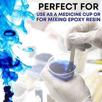 [1000 Pack - 1oz] Epoxy Resin Mixing/Medicine Cups with 400 Bonus Mixing Sticks - 1 Ounce Graduated Plastic Cups (10 Sleeves) - EpoxyStix - size: 1000ct with 400 Stir Sticks