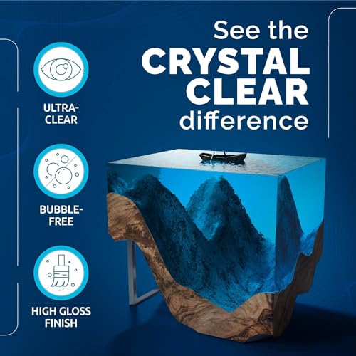Craft Resin Deep Pour Epoxy Resin Kit 3 Gallon – for 2” Pours, Casting Resin Epoxy for River Tables, Wood, Flower Preservation & DIY Crafts – Crystal Clear & Bubble Free, UV Resistant & Food Safe - size: 3 Gallon