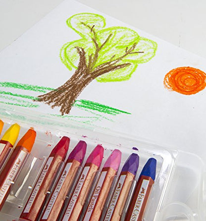 Faber-Castell Blendable Oil Pastels In Durable Storage Case | Back to School Favorites | 24 Vibrant Colors - Non-Toxic Pastels for Kids