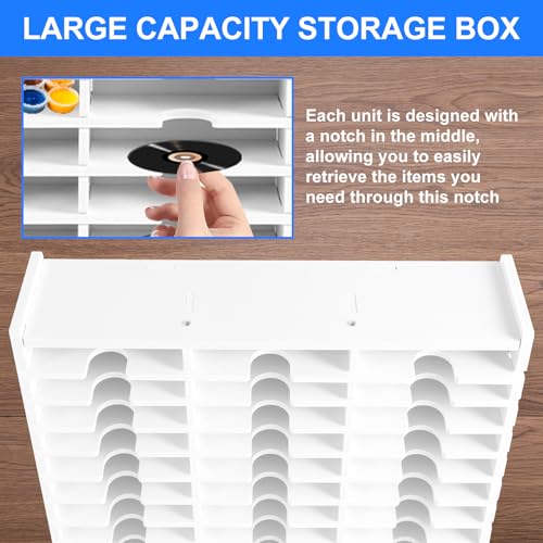 PTMTFYL 36 Slots Ink Pad Rack, Ink Pad Holder and Stamp Pad Storage, Large Capacity Up Ink Pad Organizer for Crafts Supply, Space-Saving