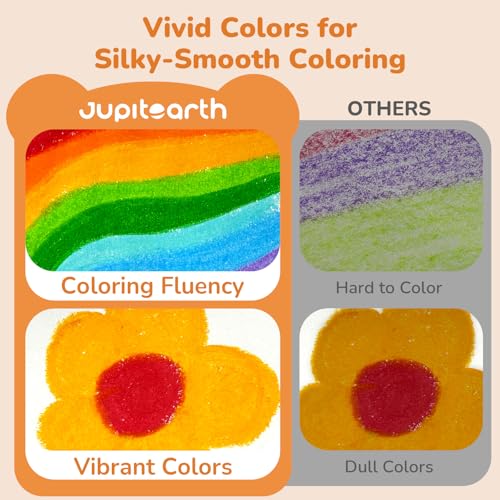 JUPITEARTH 12 Color Twist Crayons for Toddlers 1-3 and Kids 4-8, Non-Toxic Washable Crayons 2-4, Ultra-Silky Easy-Grip Art Supplies, Ideal Coloring Gift for Boys and Girls