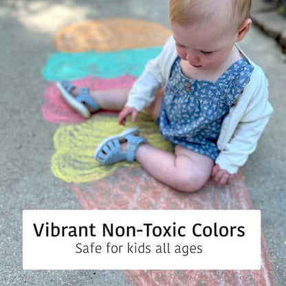 Urban Infant Non-Toxic Sidewalk Chalk for Toddlers 1-3 and Kids - Washable Outdoor Jumbo Chalk - Sherbet - color: Sherbet