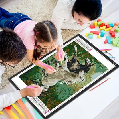 TOHETO Rechargeable A1 Light Pad 35.4”x23.6”, Extra Large LED Light Board for Diamond Painting, 3-Color Modes Light Box, Diamond Art Light Table, Lightbox for Tracing and Drawing, Sketching, Artists - style: A1 Rechargeable