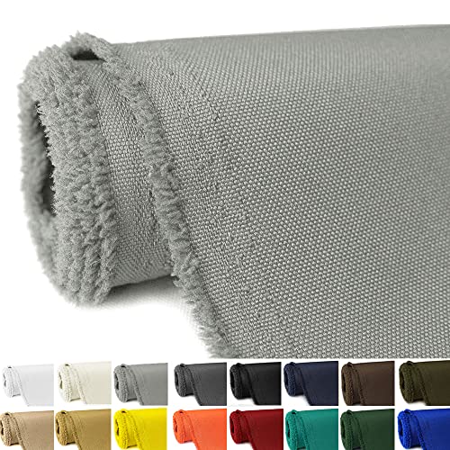 Waterproof Canvas Fabric by The Yard 58" W 600D Upholstery Polyester Material Indoor Outdoor Water Resistant Fabric for Chair Cushion Furniture Cover Sewing DIY Cloth, 1 Yard Silver Gray - color: Silver Gray, size: 1 Yard 36" x 58"