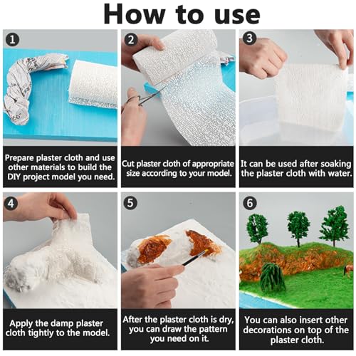 10 Pack Plaster Cloth Rolls Gauze Bandages,Plaster Strip Gauze Wrap for Art Project, Body Casts, Belly Cast, Masks, Scenery Construction - Each Roll 4 inch x 15 feet
