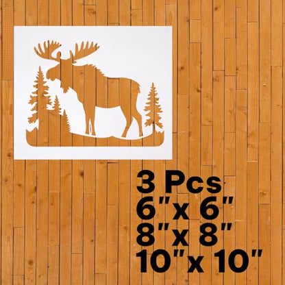 Moose Stencil – Wildlife Animal Art Stencil for Painting, Crafting and DIY Projects - style: Moose
