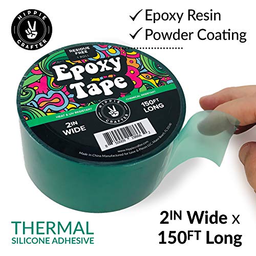HIPPIE CRAFTER Resin Tape for Epoxy Resin Molding, Mold Release Tape, Thermal Adhesive Micro Pour Form with UV Resistance for Crafts, Epoxy Projects, 2 Inch Wide, 150 Feet Long