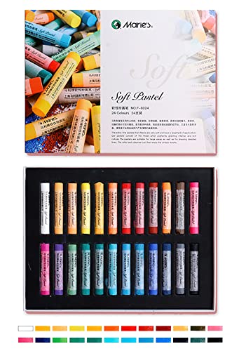 YYMIYU Soft Color Chalk Pastels for Professional Artist 24 Colour - color: Soft 24 Color