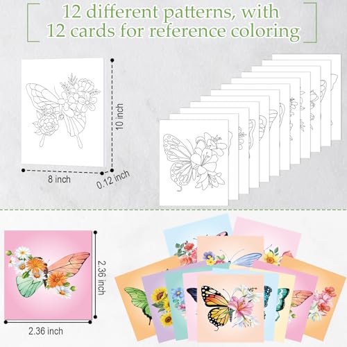 Ctosree 12 Sets Pre Drawn Canvas Kit for Painting Adults Sip and Paint Kit Art Pre Printed Canvas Bulk for Adult Date Night, Art Party & Holiday Gift(Butterfly,8 x 10 in) - size: 8 x 10 in, style: Butterfly
