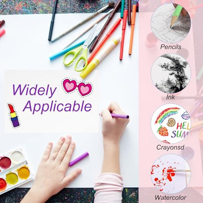 PATIKIL 100 Sets Pure Cotton Watercolor Cards 140lb/300 GSM Postcards with Envelopes for Art Painting Creative Thank Notes, 4x6 Inch