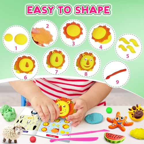 Air Dry Clay 192 Colors, Modeling Magic Clay Set with 3 Sculpting Tools, Arts Crafts Gift for Kids and Beginners - color: 192 Colors