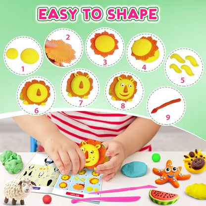 Air Dry Clay 192 Colors, Modeling Magic Clay Set with 3 Sculpting Tools, Arts Crafts Gift for Kids and Beginners - color: 192 Colors