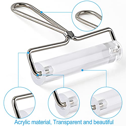 Acrylic Roller, Ideal for Anti Skid Tape Construction Tools, Clay Rolling Pin and Stamping Tools (6-Inch, Clear) - size: 6-Inch