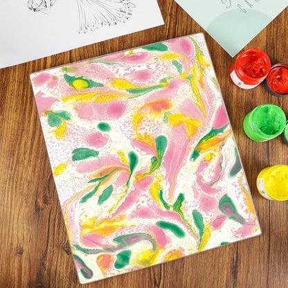 QWORK 12 x 14 Inch Gel Printing Plate 1/4 Thick Reusable Monoprinting Plate for Scrapbooking & Art Journaling – Clear Press Plate for Acrylic Paint, Fabric & Card Making Projects