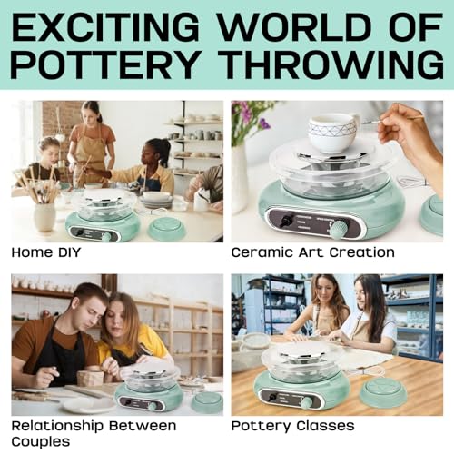 Pottery Wheel,mini Pottery Wheel for Kids,Kids Pottery Wheel kit,Ages 4-8 Crafts Kits for Kids Ages 8-12,Sculpting Clay Tools & Arts Supplies Arts