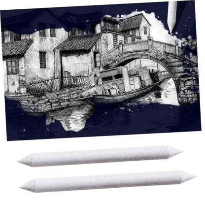 KALLORY 15pcs Stumps and Tortillions Sketch Drawing Tools Set with Sandpaper Sharpener for Artists Students Beginners Blending Pencil Pointer Kit for Detailed Shading and Surface Details