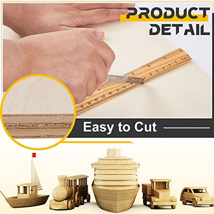 Juexica 48 Pcs 12" X 20"x 1/8" Basswood Craft Sheets 3mm Plywood Board Wood Thin Sheets for Arts Crafts Woodworking Scroll Sawing Projects Painting Drawing Laser Cutting Projects - size: 12" X 20"X 1/8"