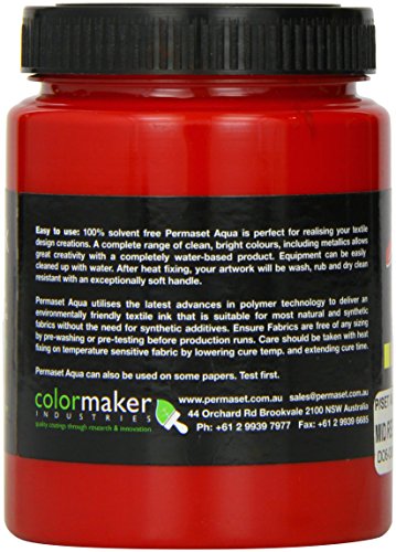 Permaset Aqua Screen Printing Ink Mid Red 300ml