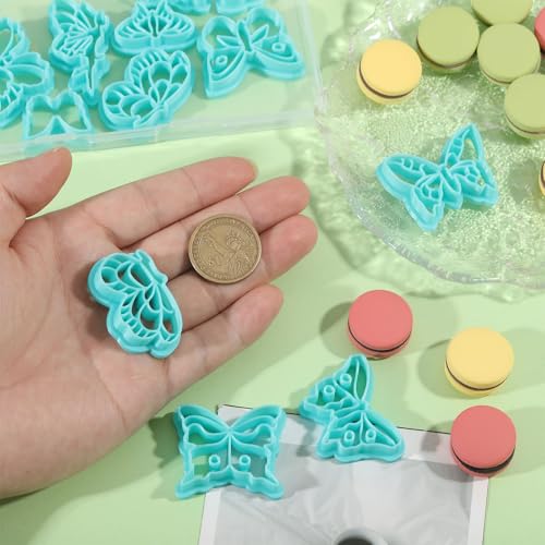 ORIGACH 14 Pcs Butterfly Clay Cutters, Spring Butterfly Fairy Polymer Clay Cutters Set for Earring Making Jewelry Making - style: Butterfly