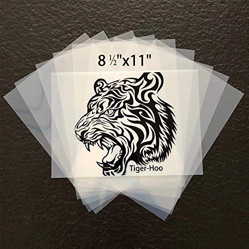 8.5" x11" Screen Printing Film 50 Sheets Waterproof Inkjet Transparent Film for Water-based Pigment and Dye Printers