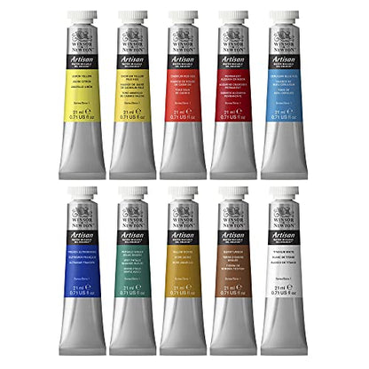Winsor & Newton Artisan Water Mixable Oil Color Paint Set, 0.71-oz (21ml) Tubes, Set of 10 - style: Tube Set 10 x 0.71-oz