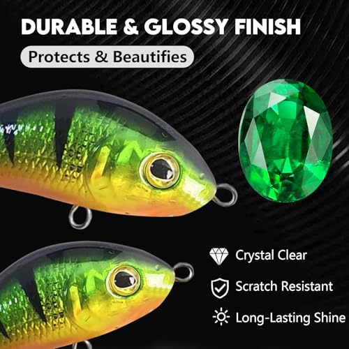 Eupheng Fishing Lure UV Coating Resin, Fast Cure, High Gloss Finish Ideal for Resin Art Projects - size: 17.8oz (500ml)