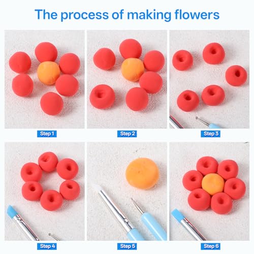 JJUNW 10Pcs Silicone Sculpting Tools, Clay Sculpting Tools, Silicone Paint Brush Modeling Dotting Tool, Pottery Tool Accessories for DIY Handicraft, Brush, Sculpture Pottery, Nail Art