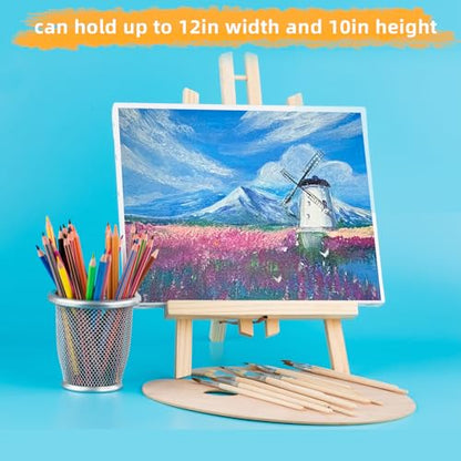 20 Pack 11.8" Wooden Easel, Easel Stand for Painting, Tabletop Easel for Artist/Students/Beginners, Portable Canvas Photo Picture Sign Holder - style: 11.8‘’- 20 PK