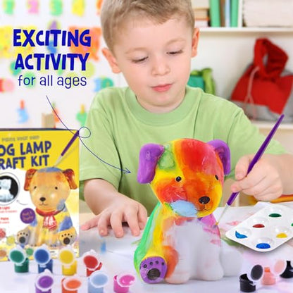 LAOESE Paint Your Own Dog Lamp Kit, Art Supplies Painting Kits for Kids, Arts and Crafts for Kids Ages 8-12, Dog Toys Girls Boys Birthday Gifts for Kids Ages 3 4 5 6 7 8 9 10 11 12+ - style: Dog