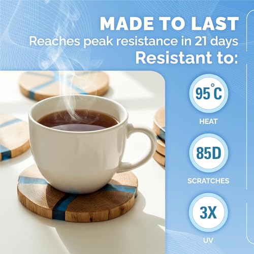 CRAFT RESIN 64 Oz Crystal Clear Epoxy Resin Kit with Pumps - Food Safe & UV Resistant for DIY Art, Wood, Jewelry Making, Coasters, Mold Casting Resin Epoxy - Low Viscosity for Beginners & Pros - size: 64 Oz